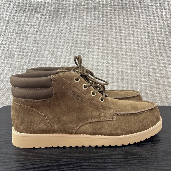 Koolaburra UGG Braan Lace-Up Chukka Boots Mens 13 Brown Suede Faux Fur Insole - Picture 1 of 8